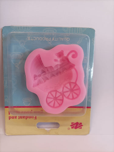 Molde de Silicone Formato de Carrinho de Bebé